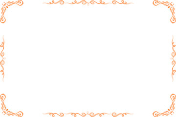 Fototapeta premium Simple and floral horizontal frame and border 