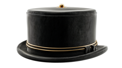 Classic black top hat with sleek design and elegant details