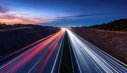 Obraz premium highway at night