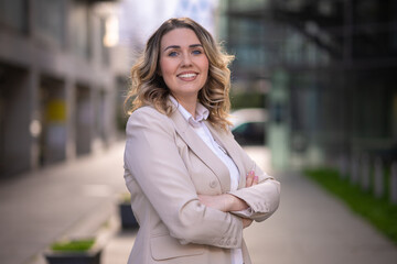 Fototapeta premium Portrait of a successful business woman in suit