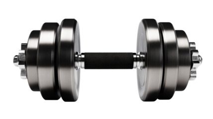 High quality adjustable dumbbell with metal weights and grip handle