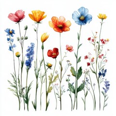 Fototapeta premium Watercolor clipart set