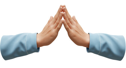 Obraz premium Isolated Hands Forming Roof Shape Symbolizing Protection