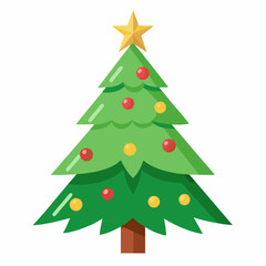 Christmas tree vector isolated on white background