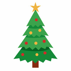 Christmas tree vector isolated on white background