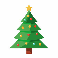 Christmas tree vector isolated on white background