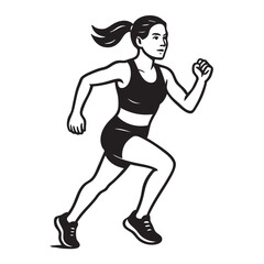 running woman vector illustration
