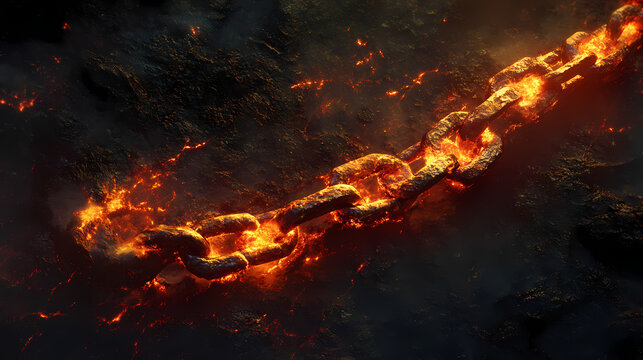 burning fire chain