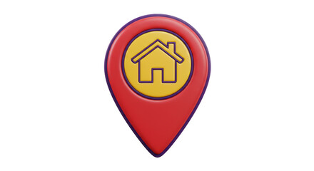 Isolated Home Location Pin