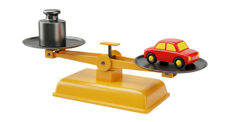 Isolated Balance Scale Comparing Weight