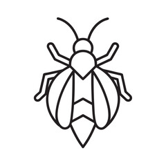 Paper quilling cockroach bug art icon