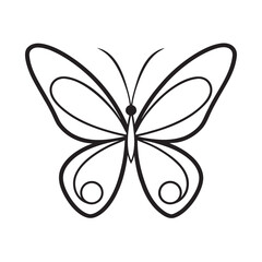 Paper quilling butterfly creative craft icon