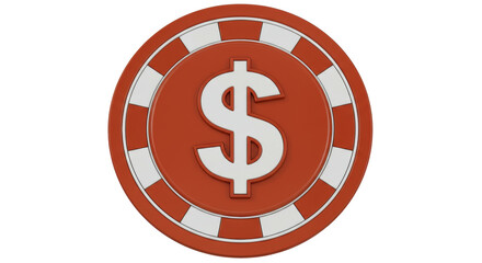 Isolated casino chip