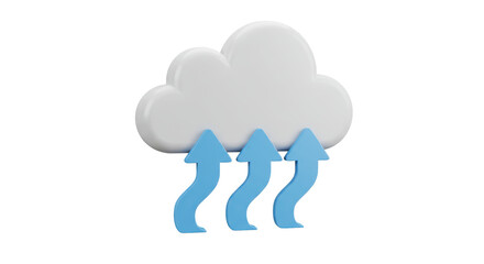 Isolated Cloud and arrows