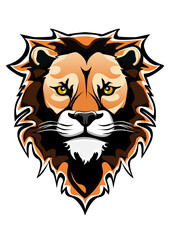 Illustration of lion's head
