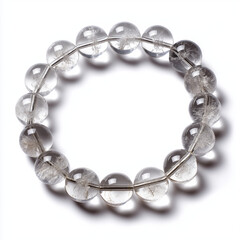 Elegant Quartz Bracelet Showcased Beautifully with Detailed Top View on Immaculate White Setting for Luxury