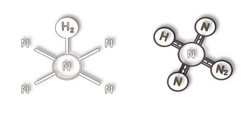 Abstract  molecular chemistry in medicine Technology molecular structure concept white background.