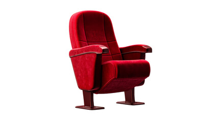 Classic red cinema chair with elegant design and plush upholstery