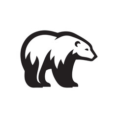 polar bear vector silhouette clip art logo design
