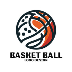 Basket ball Vector Logo Design