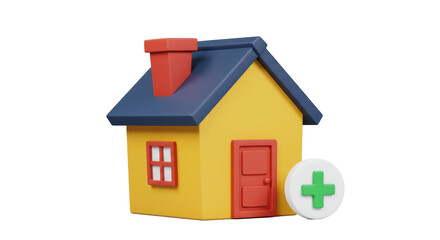 Isolated Add New House Icon
