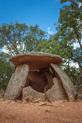 Megalithic Tomb Dolmen de El Mellizo in Valencia de Alcantara, Spain