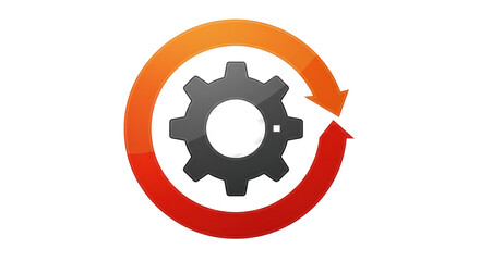 Isolated Gear with Arrows