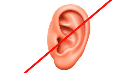 Isolated No Listening Sign