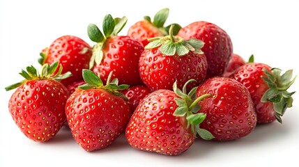 Vibrant Watercolor Strawberries Cluster Painting for Food Lovers