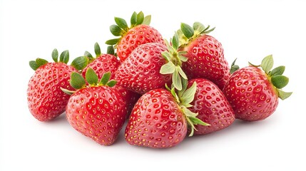 Delicious Watercolor Strawberries Cluster Painting