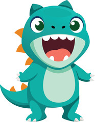 Dino onesie character roaring