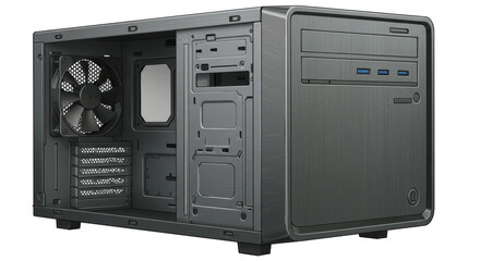 Isolated Empty Computer Case