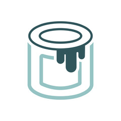 Paint bucket vector icon. Construction, repair