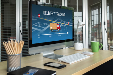 Delivery tracking system for e-commerce and modish online business to timely goods transportation...