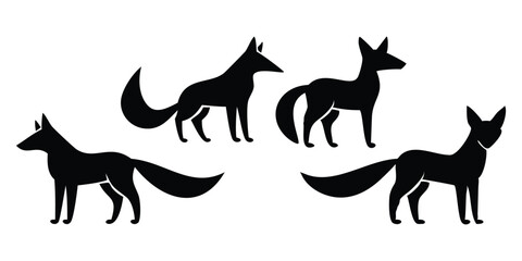 vector set of dogs