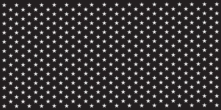 white star pattern on black background. Ideal for patriotic USA themes, Independence Day visuals, or abstract decorative designs.