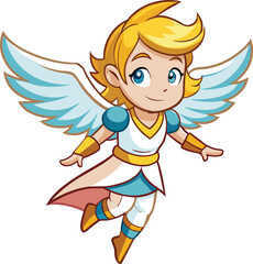 Angel character flying