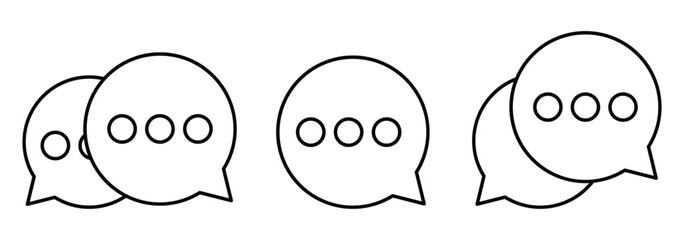 chat icon. Speech bubble collection. Comments Icon Set. Talk bubble speech icon. Blank empty bubbles.