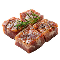 Pork isolated on transparent background.