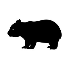 Wombat silhouette vector image for designers and animal lovers australian wildlife illustration