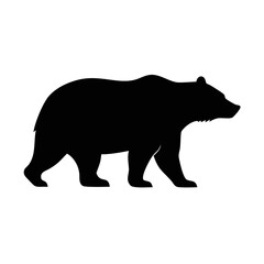Black bear silhouette vector image for wildlife animal nature and forest themed designs and graphics