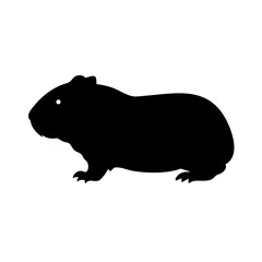 Guinea pig silhouette vector image for pet lovers and cavy enthusiasts perfect for design needs