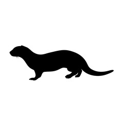 Otter silhouette vector image for animal lovers and wildlife enthusiasts black otter illustration