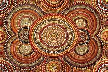 Fototapeta premium Seamless pattern with ethnic mandalas. Vector illustration.