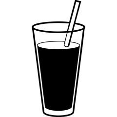 Juice glass menu & kitchen tools printable graphic for restaurants and digital use

