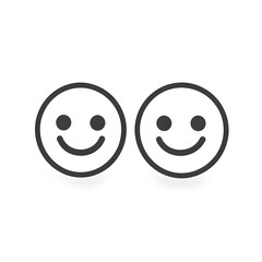 Fototapeta premium Smiling Emoticon Face Icon Symbol Vector stock illustration