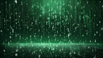 abstract digital binary code, computer matrix data falling numbers concept background, graphic resource
