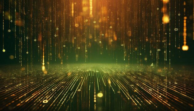 abstract digital binary code, computer matrix data falling numbers concept background, graphic resource