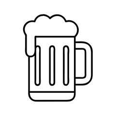 Isolated vector illustration of a beer mug with foam perfect for bar brewery or pub logo design
