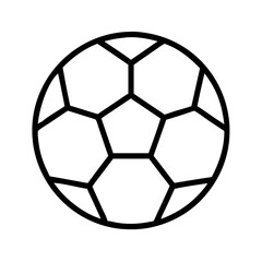 Fototapeta premium Soccer ball vector illustration for sports equipment and game design with pentagons and hexagons